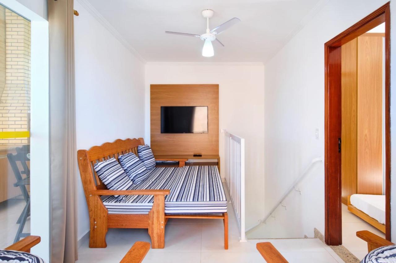 Apartamento Bem Equipado Com Ar Condicionado E Churrasqueira A 100 Metros Da Praia - 02 Dormitorios - Edificio Agua Viva ウバトゥバ エクステリア 写真